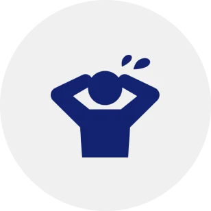 頭を抱える人のアイコン