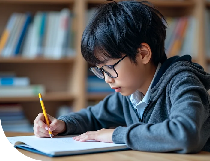 勉強に勤しむ生徒の写真