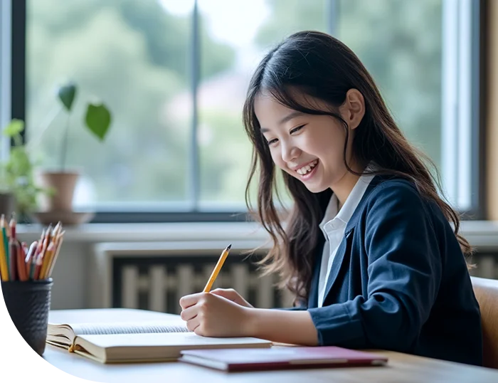 勉強に勤しむ生徒の写真