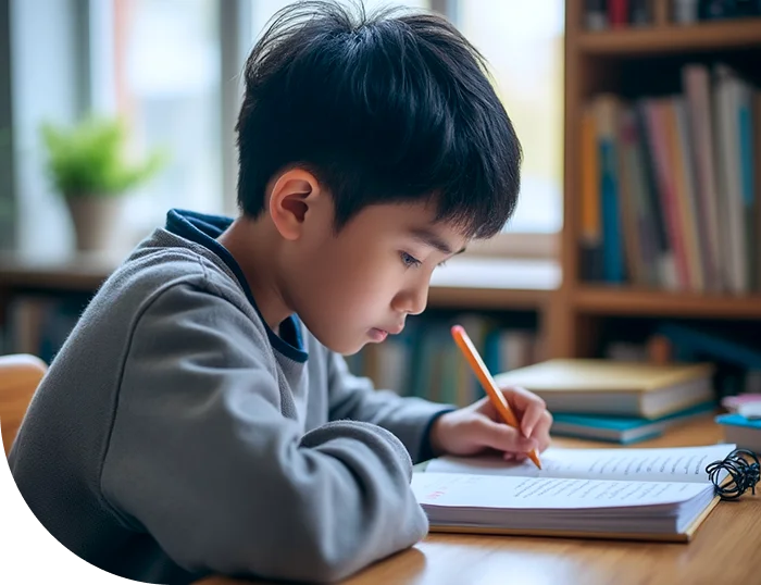 勉強に勤しむ生徒の写真