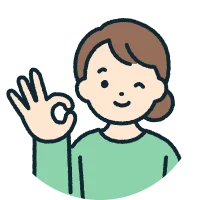 指でOKマークを作る母親のイラスト