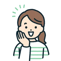 両手を頬に添えて笑顔をみせている母親のイラスト